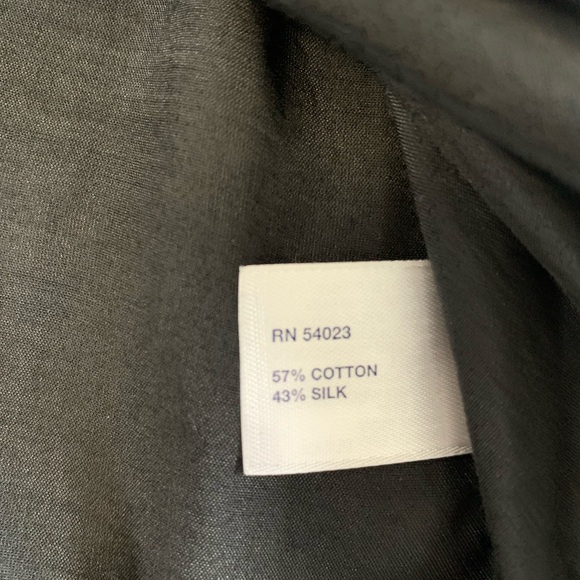 GAP Black Ruffled Puff Sleeve Silk Blend Blouse - Picture 7 of 16